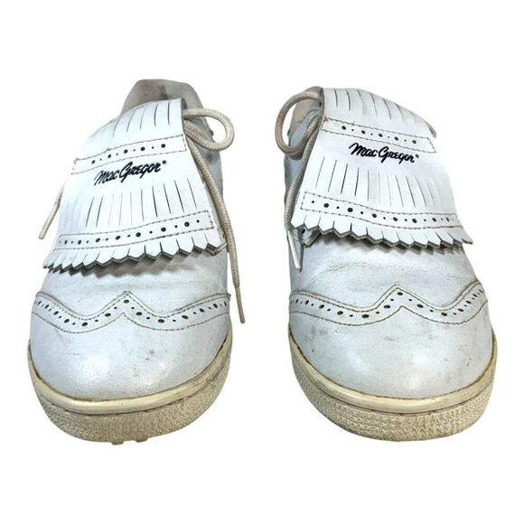 MacGregor Vintage Womens White Golf Saddle Shoes Size 7.5 With Vintage Box EUC - Picture 4 of 9